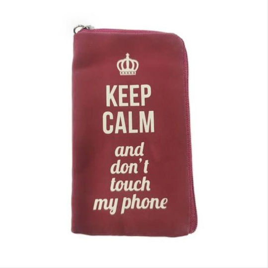 Case Flexi Zip M L Universal iPhone 4 Pink Keep Calm Don’t Touch My Phone