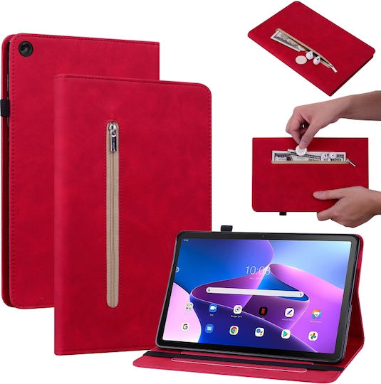 Flip Cover Δερμάτινη Κόκκινη (Lenovo Tab M10 10.1 3rd Gen)