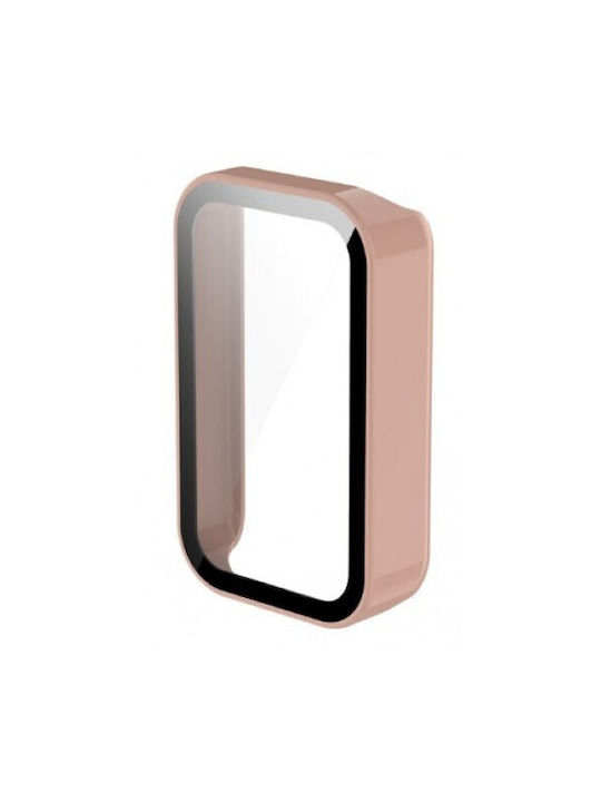 Full Glass Screen Protector Plastikhülle in Rosa Farbe für Redmi Smart Band Pro