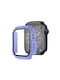 Watch Series 8&7 Plastic Case with Glass in Purple color for Apple Watch Series 8&7 45mm