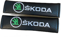 Set Pernuțe pentru Centura de Siguranță “skoda” 2 Bucăți Oem – Carbon Negru