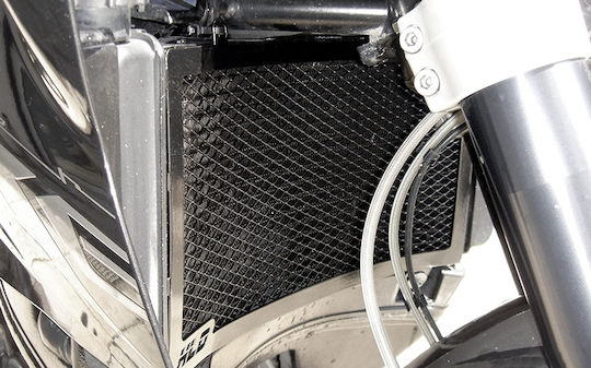 C-Racer Motorrad-Kühlerschutz Schwarz