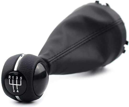 Leather Luxe Buton schimbător viteze cu mâner pentru Mini Cooper Negru