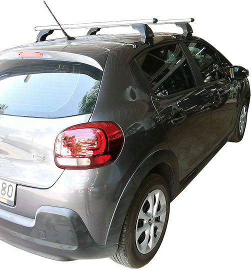 Nordrive Багажници за покрив Алуминий за Citroen C3 2016+ (с крака за покривен багажник и заключване)