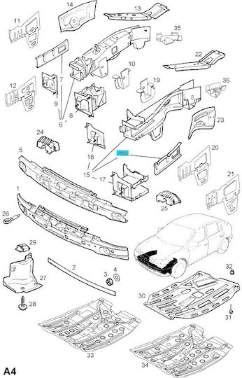 Opel Car Bodywork Spare Part for Opel Astra