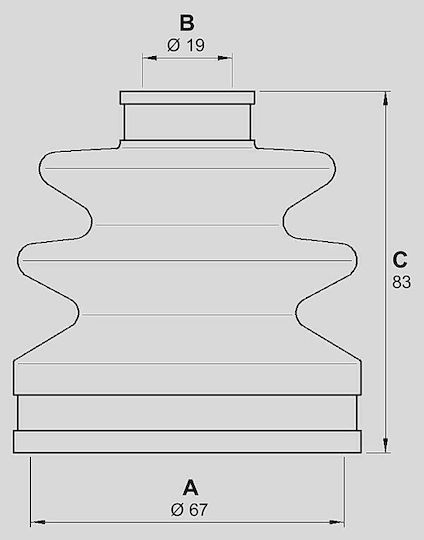 Set Outer Axle Gaiter Seicento 187 0.9 11/97