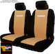Front Car Covers 2pcs Towel Black