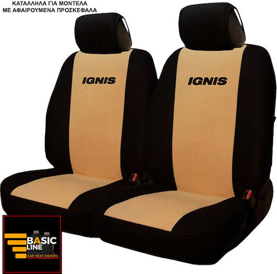 Front Car Covers 2pcs Towel Black