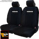 Front Car Covers 2pcs Towel Black