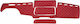 Car Dashboard Cover Leather Man TGX Red