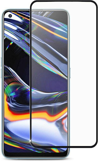 Full Face Tempered Glass Μαύρο (Realme 7)