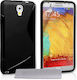 YouSave Accessories Back Cover Silicone Set with Glass Black (Galaxy Note 3)