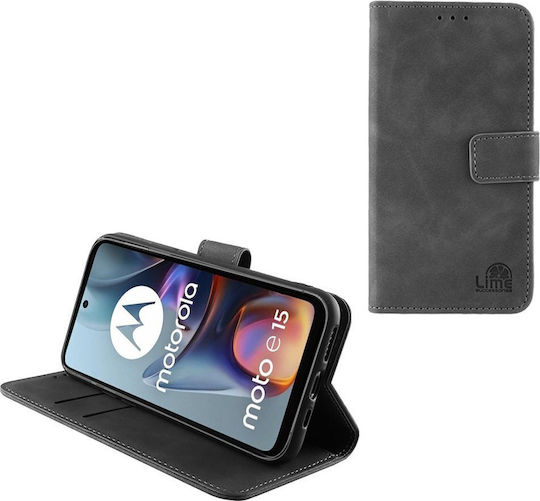 Lime Buchen Sie Synthetisches Leder / Silikon Gray (Motorola Moto E15)
