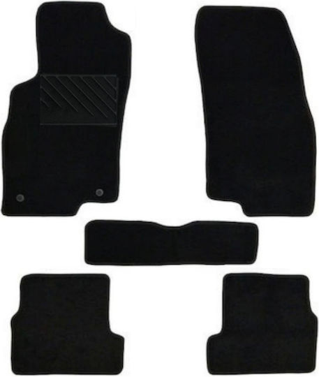 Car Carpet Mats Medium Quality Black Compatible Fiat Punto Evo Set 5 Pieces