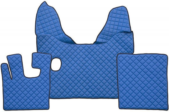King Interior Σετ Μπροστινά και Πίσω Πατάκια 3τμχ για DAF XF 2007-2012 Μπλε