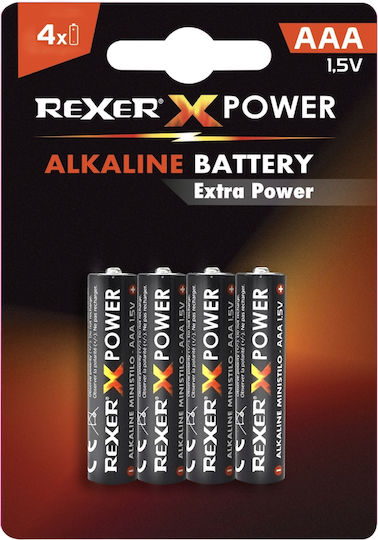 Rexer Αλκαλικές Μπαταρίες AAA 1.5V 4τμχ