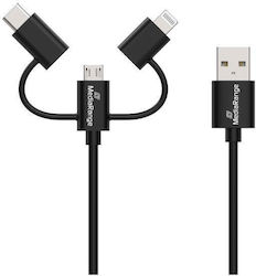 MediaRange USB to micro USB / Type-C / Lightning Cable 1m MRCS246