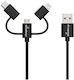 MediaRange USB to micro USB / Type-C / Lightning 1m Cable (MRCS246)
