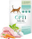 OptiMeal Wet Food for Adult Cats in Pouches with Rabbit 85gr