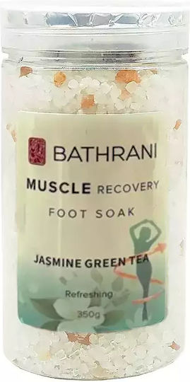 Bathrani Muscle Recovery Foot Soak Bath Salts Jasmine Green Tea Άλατα Ποδόλουτρο Γιασεμί & Πράσινο Τσάι 350gr