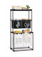 Onlinegadget-256393 Wäschekorb Metallisch Schwarz