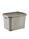 Plast Art SP-240 Ivory Wicker Laundry Basket 35lt