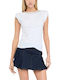 Women's Blouse Cotton Sleeveless White