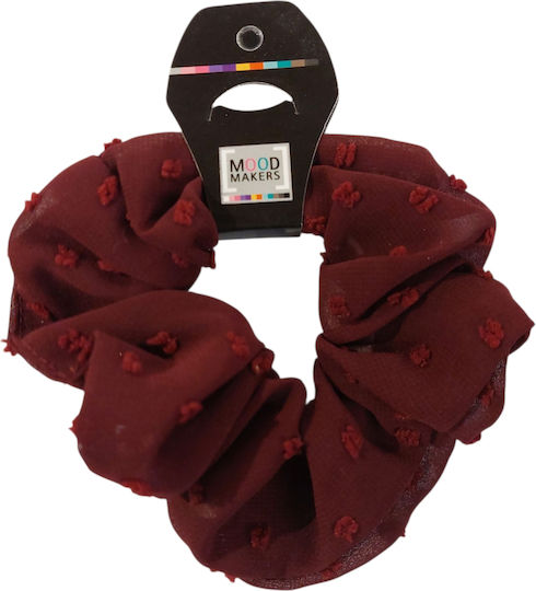 Elastic de Păr Handmade Scrunchies Burgundy Maro