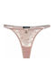 Women's String with Lace Nude