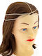 Metallische Haarreif Kette Gold Braut