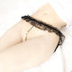 Lace Pearl Sexy Panties One Size Black