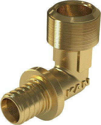 KAN-therm Γωνιακή σύνδεση σωλήνα Messing 1mm CJK740
