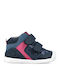 Παιδικά Sneakers High Ανατομικά με Σκρατς Μπλε
