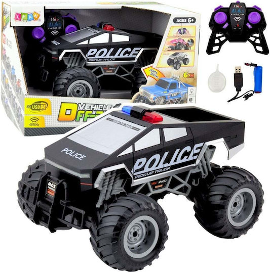 Lean Toys Off-road Police Remote Controlled Car Black