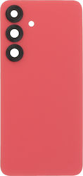 Samsung Galaxy S25 Battery Door + Battery Door Adhesive + Back Camera Lens Bezel Coral Red Oem Samsung Galaxy S25 Battery Door + Battery Door Adhesive + Back Camera Lens Bezel Coral Red Oem