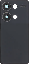Xiaomi Redmi Note 13 Pro 4g Battery Door + Battery Door Adhesive + Back Camera Lens Bezel Midnight Black Oem Xiaomi Redmi Note 13 Pro 4g Battery Door + Battery Door Adhesive + Back Camera Lens Bezel Midnight Black Oem