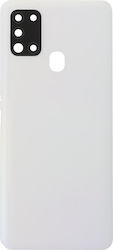 Samsung Galaxy A21s A217 Battery Door + Battery Door Adhesive + Back Camera Lens Bezel White OEM Samsung Galaxy A21s A217 Battery Door + Battery Door Adhesive + Back Camera Lens Bezel White OEM