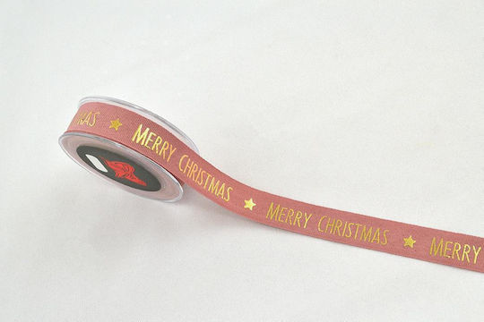 Ribbon Merry Christmas Powder Gold 2.5 X 9 M Powder Gold