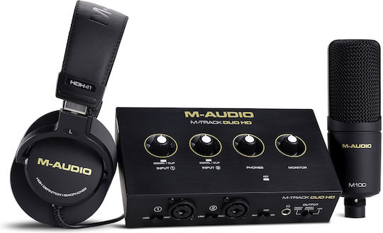 M-Audio M-Track Duo MI/EM/000089 Εξωτερική Επαγγελματική Κάρτα Ήχου με Σύνδεση USB