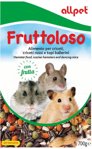 All Pet Fruttoloso 700g – Πλήρης Τροφή Φρούτα Χάμστερ & Μικρά Τρωκτικά