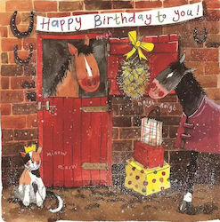 Birthday Card Ac386 Horse Stable Birthday Card Ac386 Horse Stable