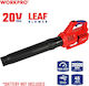 WorkPro Φυσητήρας Χειρός Μπαταρίας 20V Solo με Μέγιστη Ταχύτητα Αέρα 118.8km/h