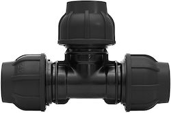 Pp Скоба Таф Със Съединител 90° 63x50x63 Pn16 Pe Тръби Черен Цвят