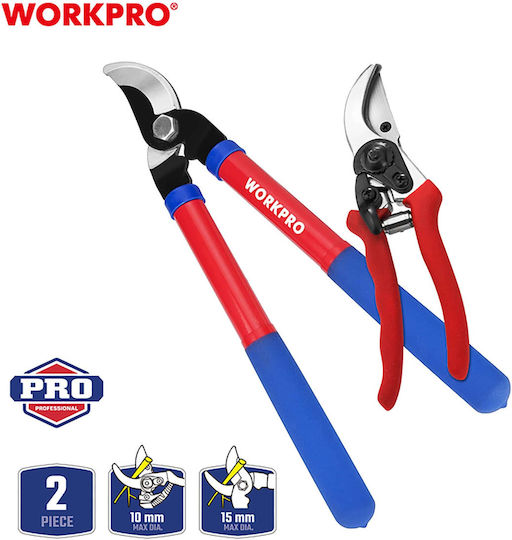 WorkPro Ψαλίδι Κλαδέματος Σετ 2τμχ