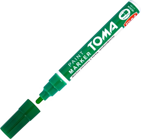 Toma Перманентни Маркери 2.5мм Зелен 12бр