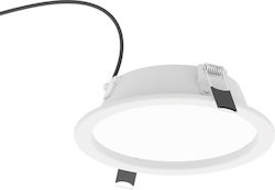 Downlight Led Bari Q 155mm 16w 4000k 2090lm Ip44 White Opal
