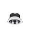 Led Downlight Elmark 92ts0940/whe 9w 240v 765lm Emergency Unit Protection Ip44 Black White
