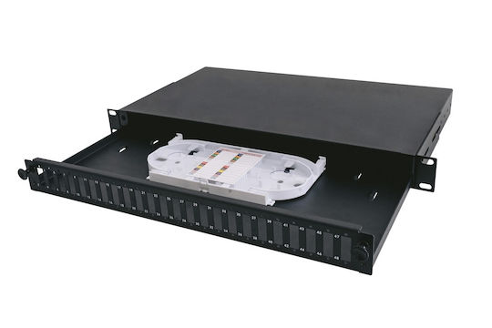 Панел 19" 1u 24xsc Десен 1x Касета Sc-fl-01
