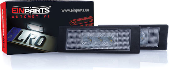 Einparts Светлини за регистрационната табела LED 12V за Alfa Romeo Брера / Паяк BMW E87 / Z4 Fiat Croma / Grande Punto / Linea / Marea / Multipla / Punto Evo / Seicento Mini Клубман / Сънародник / Пейсмън Opel Астра / Корса / Мерива / Тигра / Вектра 2бр