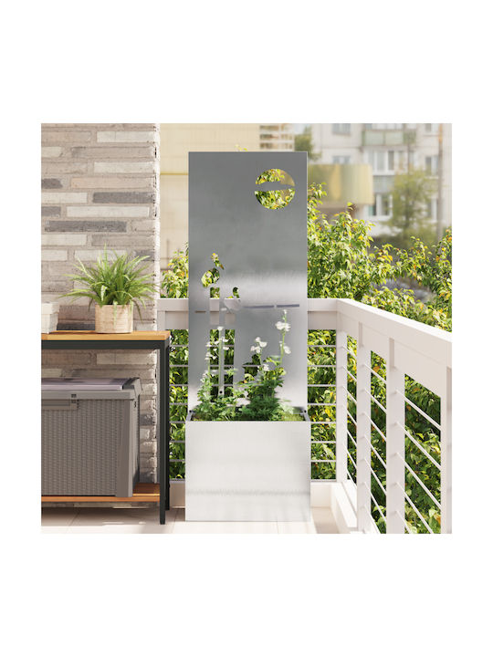 vidaXL Саксия Метал Silver 50x140x140см.